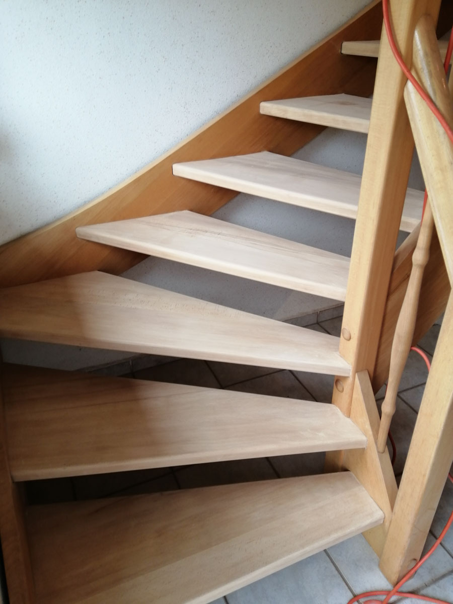 Treppe geschliffen